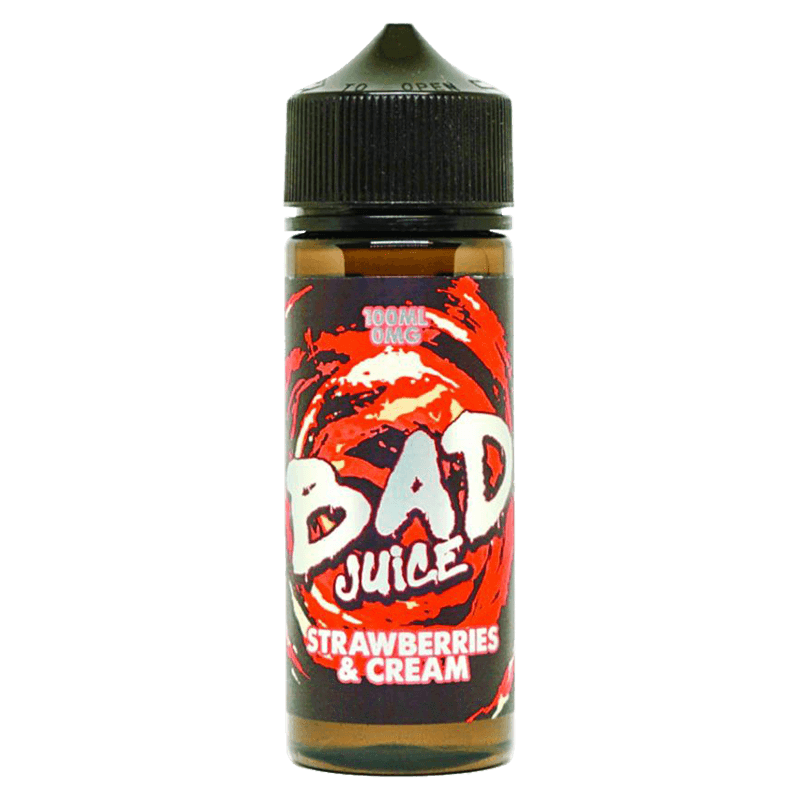 STRAWBERRIES & CREAM E LIQUID BY BAD JUICE 100ML 70VG STRAWBERRIES & CREAM E LIQUID BY BAD JUICE 100ML 70VG