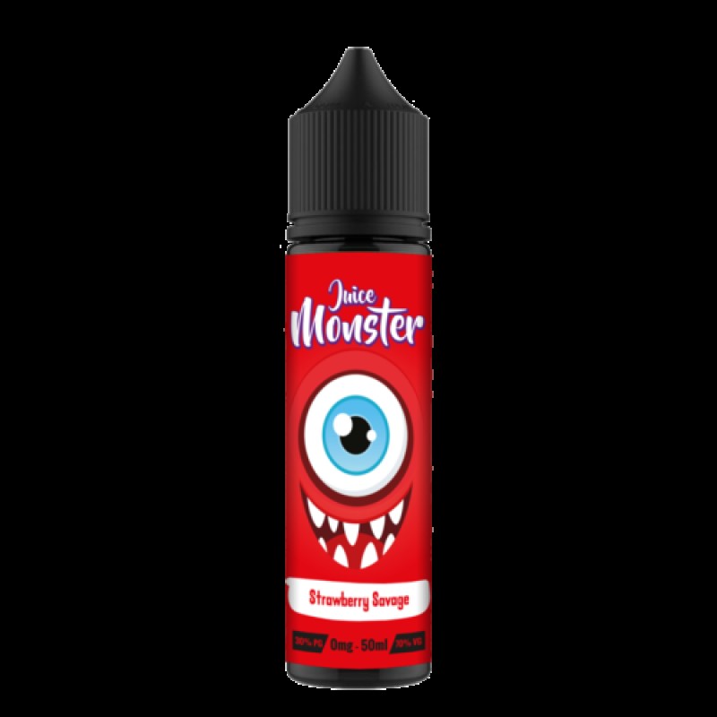 STRAWBERRY SAVAVGE E LIQUID BY JUICE MONSTER 50ML 70VG STRAWBERRY SAVAVGE E LIQUID BY JUICE MONSTER 50ML 70VG